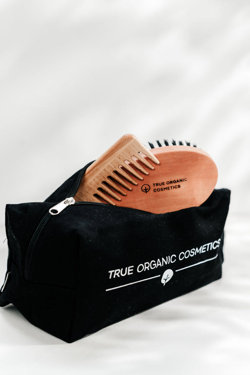 Organic cotton cosmetic bag from True Organic Cosmetics